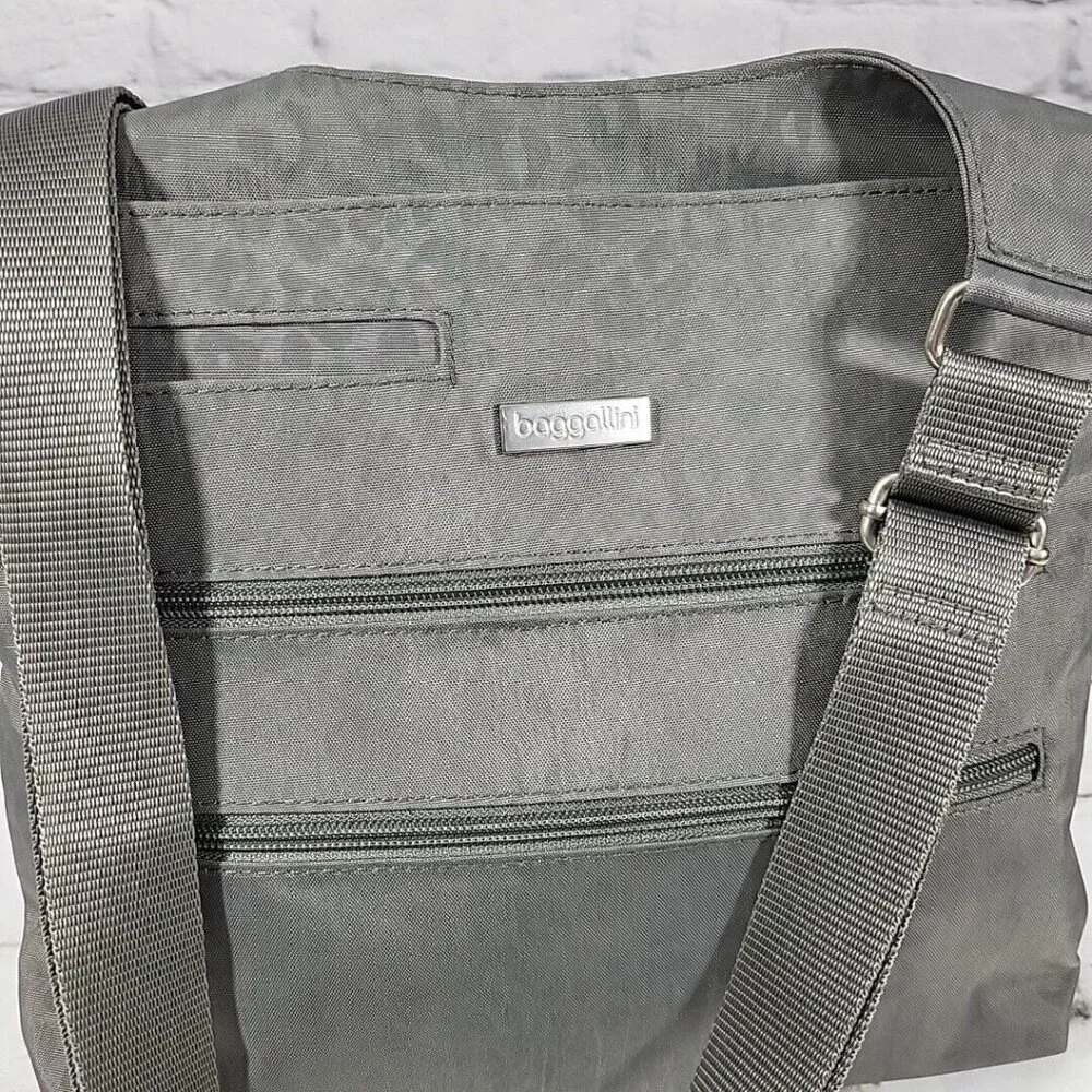 Baggalinni  Crossbody Bag Tote Bag Purse Womens Gray‎ Multi-Pocket
